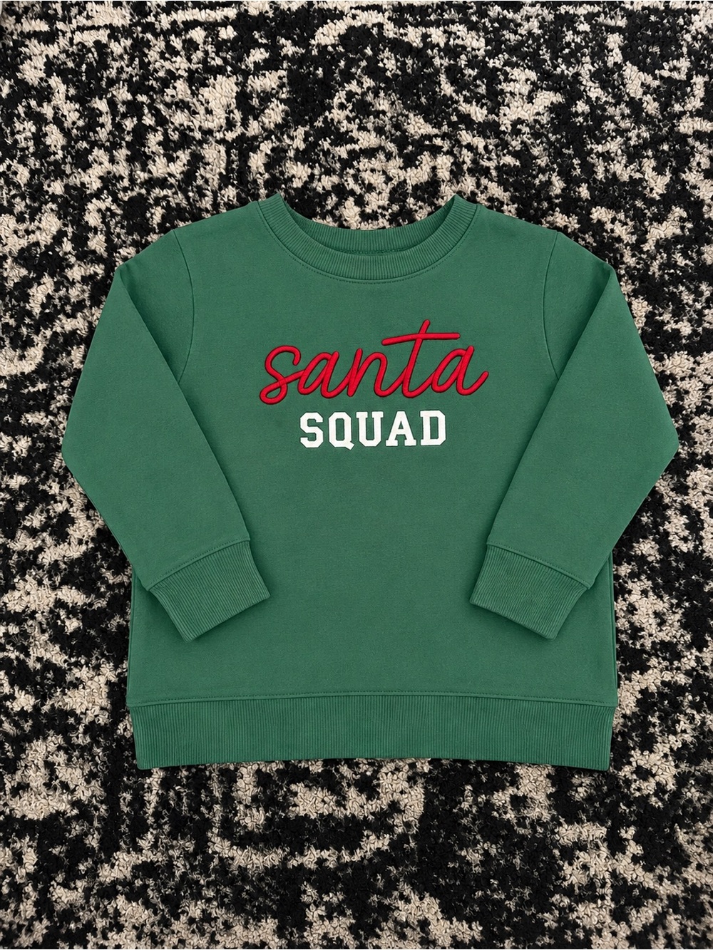Cat & Jack Green 'Santa Squad' Sweatshirt - Kids-Free when bundled